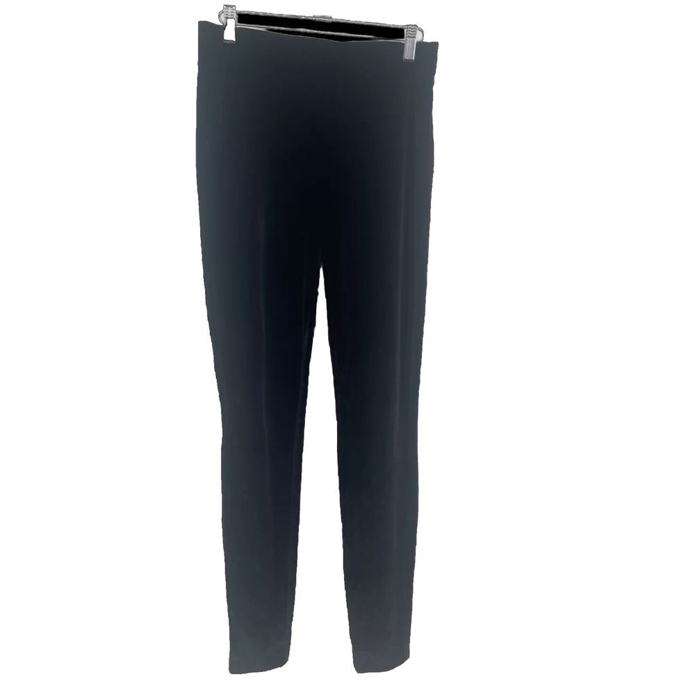 Loft Ann Taylor Black Velvet Velour Pants Womens Small Ankle Skinny Stretch Boho